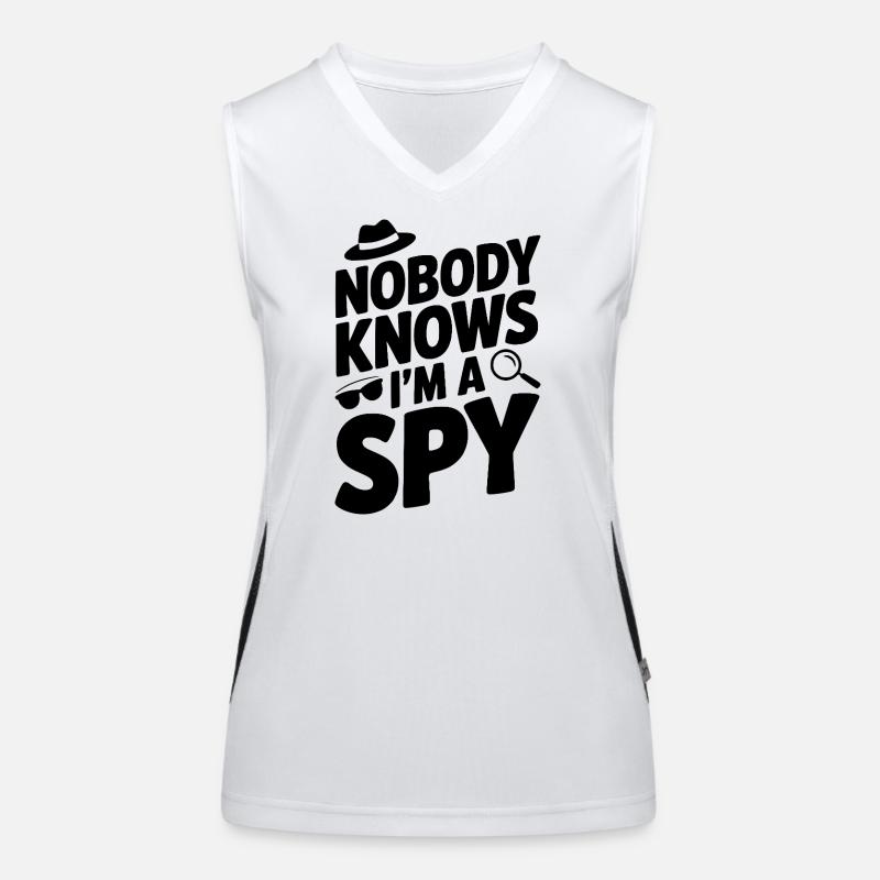 Niemand weiß, dass ich ein Spion bin Funktionelles Kontrast-Tank Top für Frauen