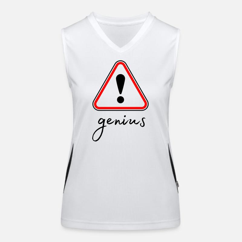 Minimalist Red Triangle Women's Functional Contrast Tank Top