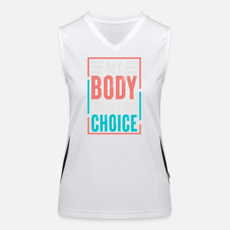 Pro-choix Mon corps Mon choix Mon choix Débardeur respirant contrasté Femme
