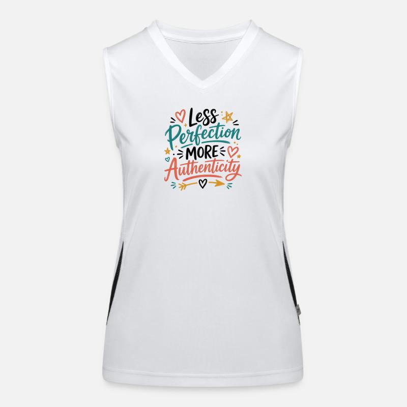Authenticity over Perfection illustration Women's Functional Contrast Tank Top