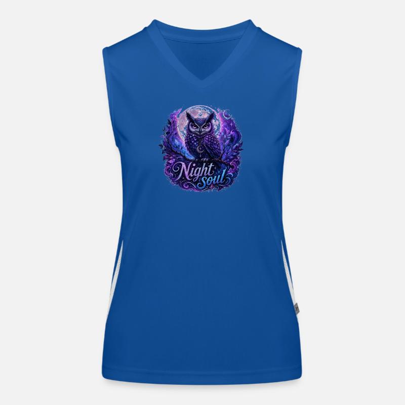 Eulennacht der Sternenseelen Funktionelles Kontrast-Tank Top für Frauen