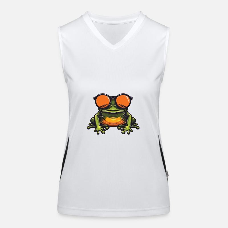 Frog Funny Cool Women's Functional Contrast Tank Top