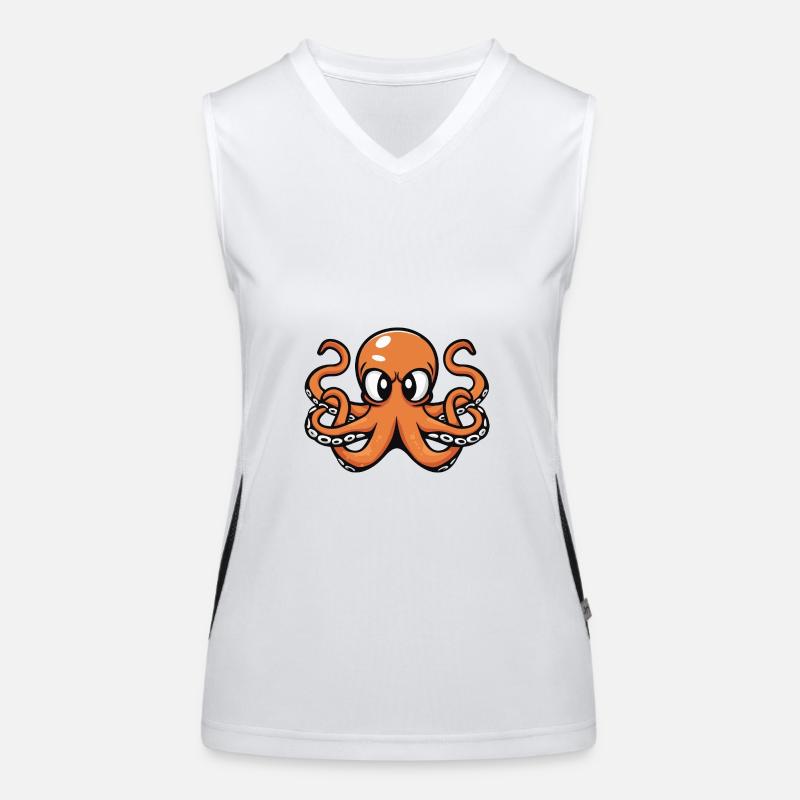 Octopus Comic Women's Functional Contrast Tank Top