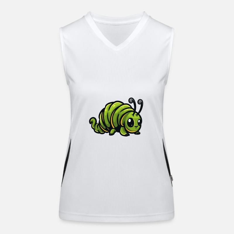 Worm Comic Women's Functional Contrast Tank Top