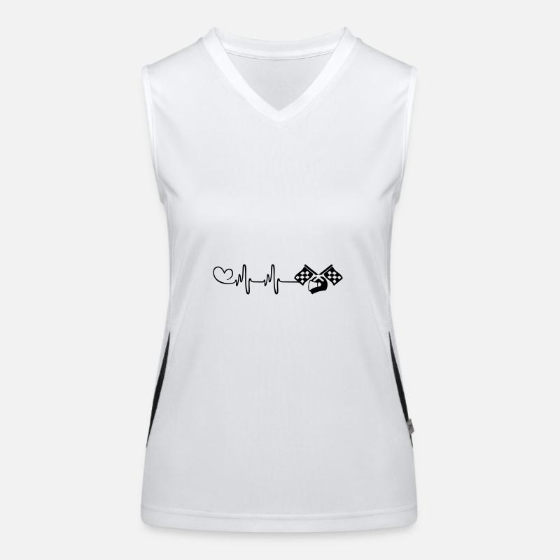 Cœur de pouls Racer Débardeur respirant contrasté Femme