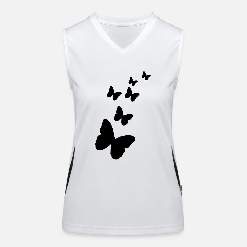 schmetterlinge Funktionelles Kontrast-Tank Top für Frauen