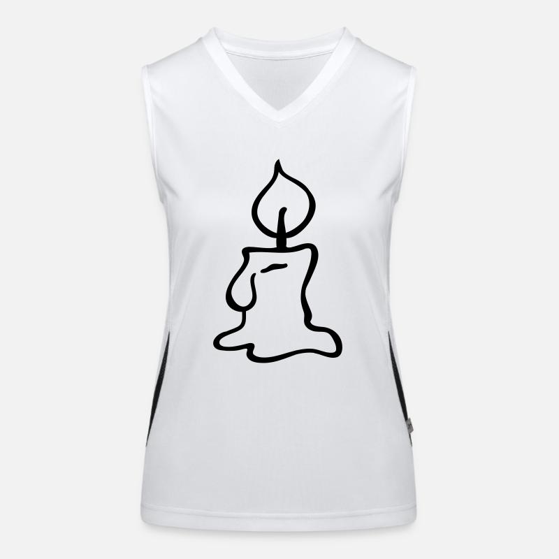 thick candle - line Women's Functional Contrast Tank Top