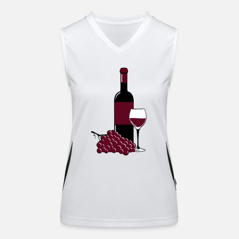 Wine Funktionelles Kontrast-Tank Top für Frauen