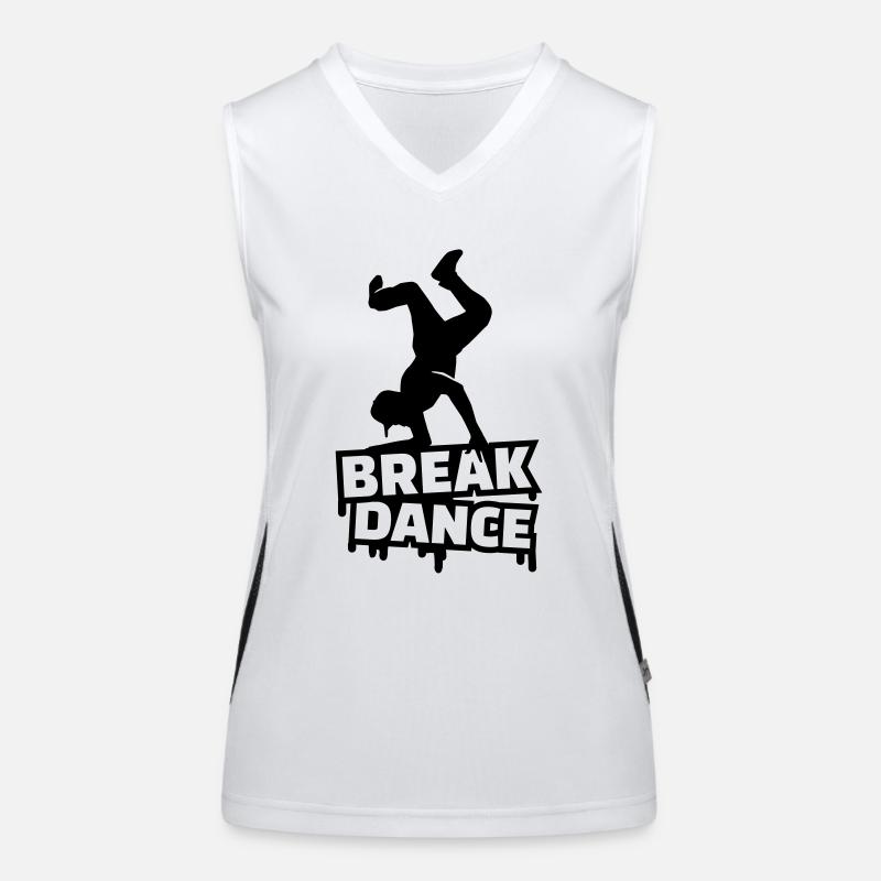 Breakdance Funktionelles Kontrast-Tank Top für Frauen