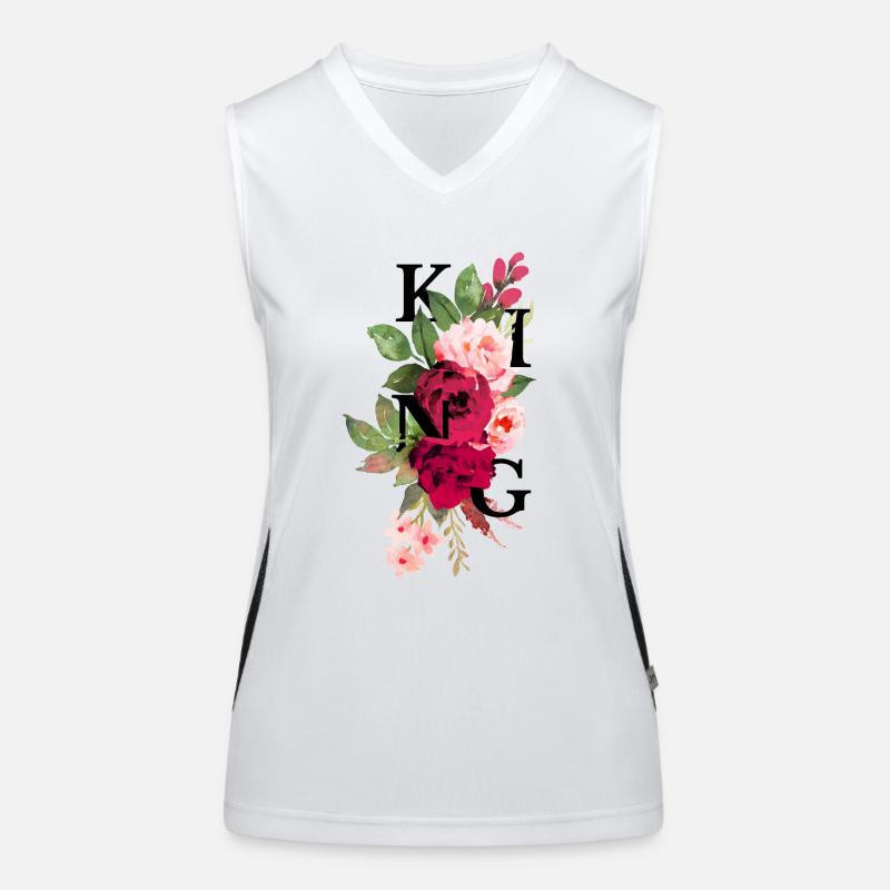 König Blumen Funktionelles Kontrast-Tank Top für Frauen