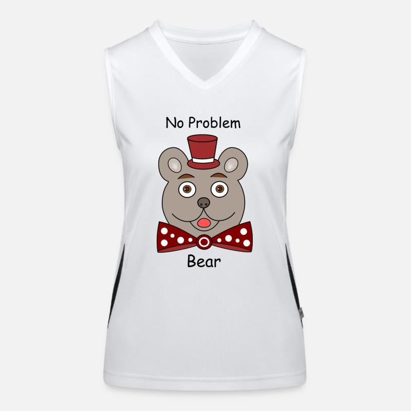 No Problem Bear Funktionelles Kontrast-Tank Top für Frauen