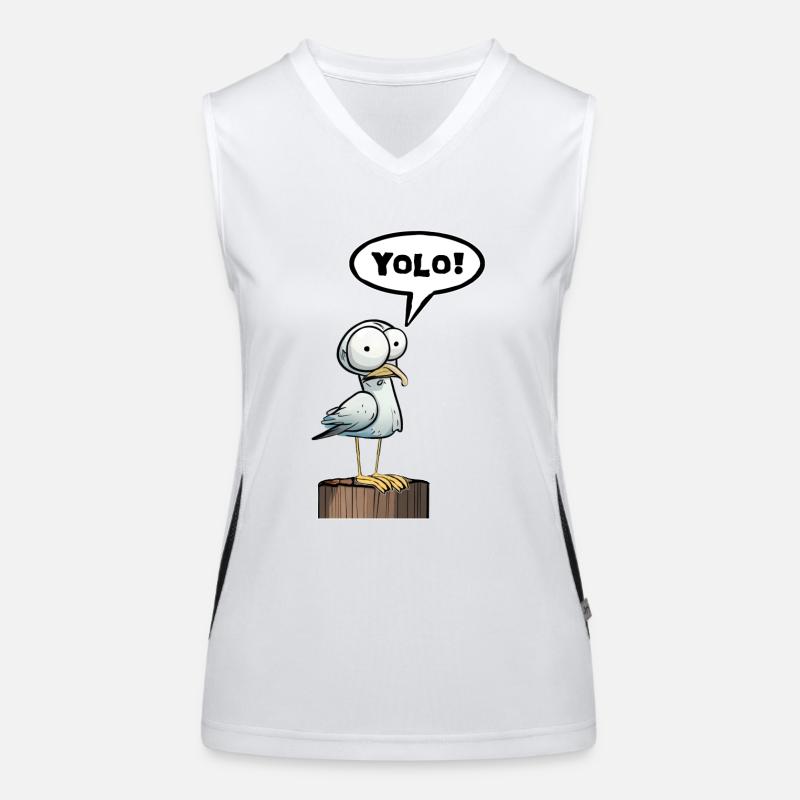 Mouette bulle Yolo Débardeur respirant contrasté Femme