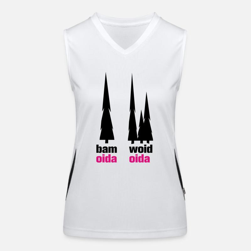 bam oida - woid oida Funktionelles Kontrast-Tank Top für Frauen
