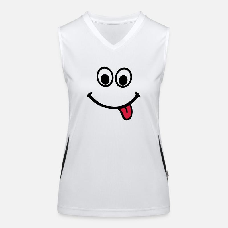 Gesicht Funktionelles Kontrast-Tank Top für Frauen