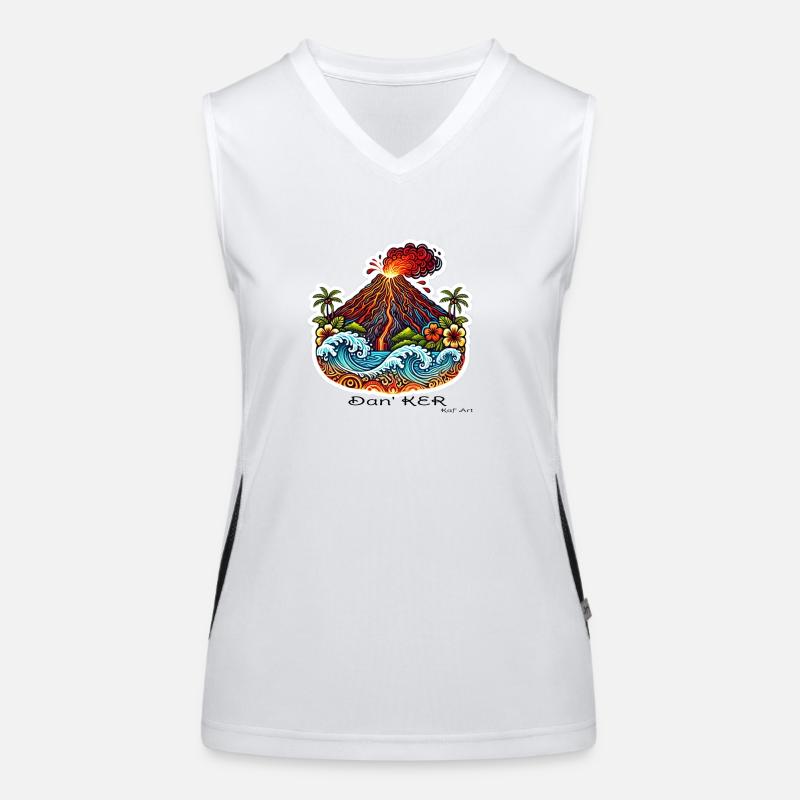 974 DAN KER 1 Funktionelles Kontrast-Tank Top für Frauen