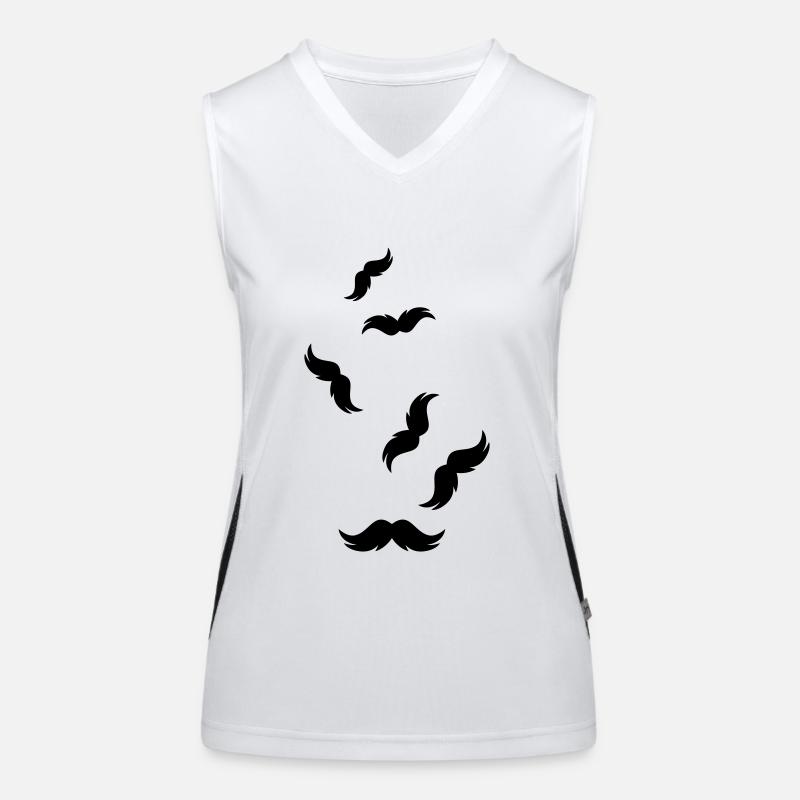 Symbole de moustache Débardeur respirant contrasté Femme