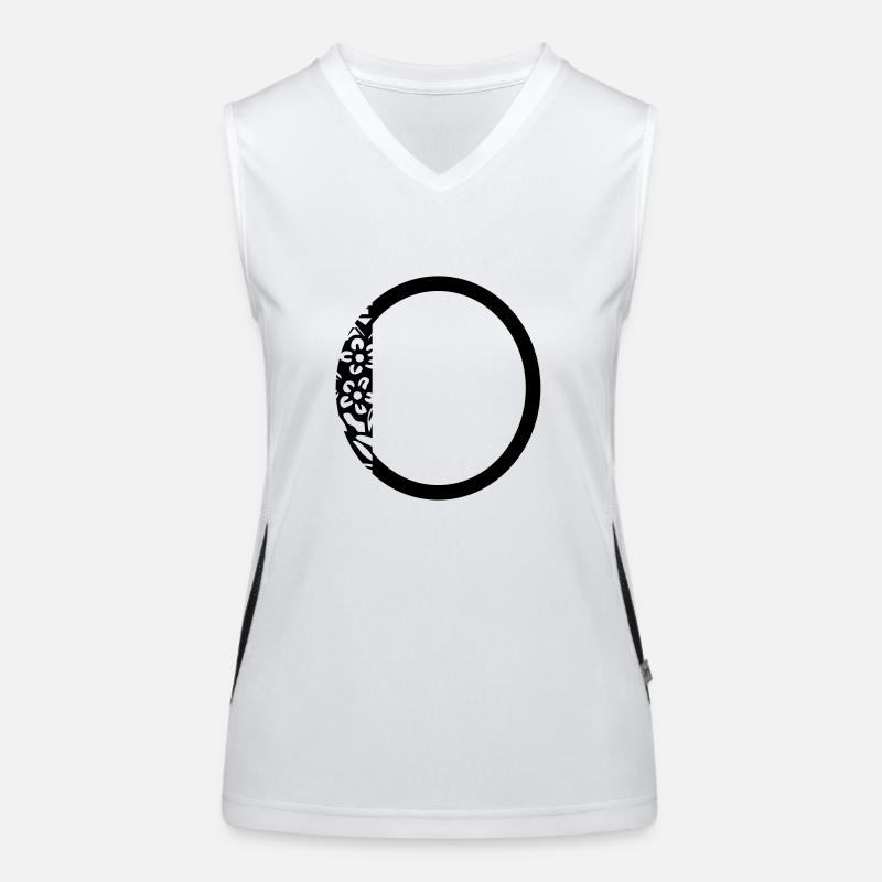 Buchstabe O Funktionelles Kontrast-Tank Top für Frauen