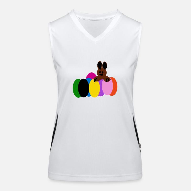 easter hareimage22 Women's Functional Contrast Tank Top
