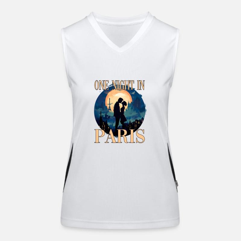 Paris Eiffelturm Honeymoon Hochzeitsreise Funktionelles Kontrast-Tank Top für Frauen