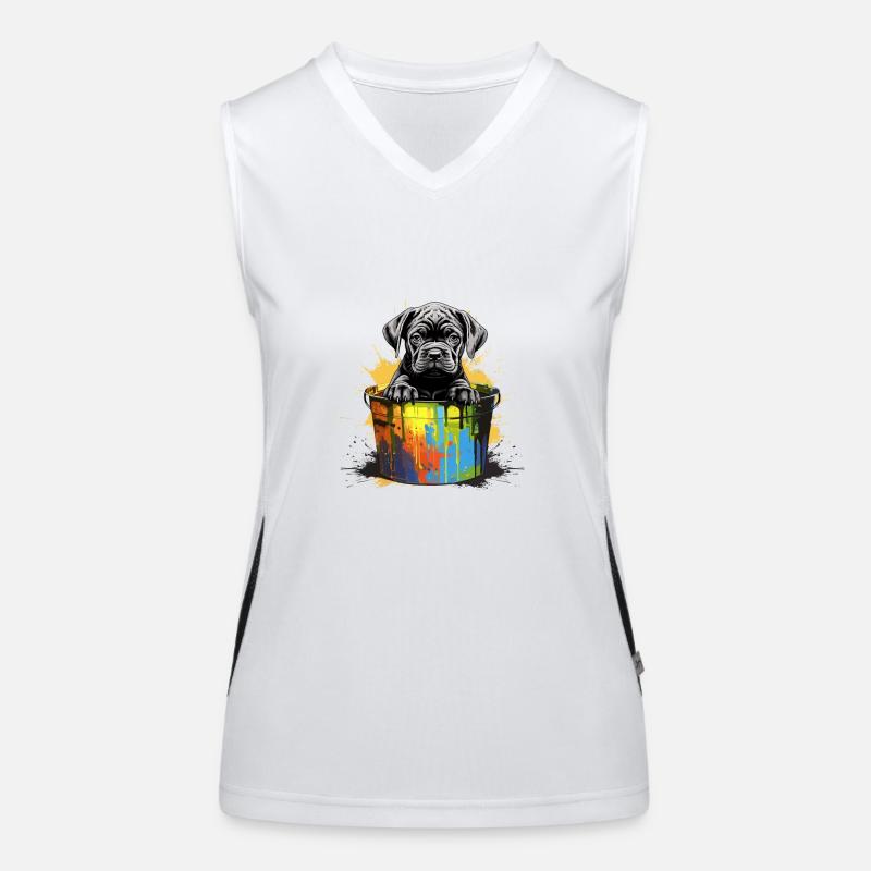 Cane Corso Welpe für einen Cane Corso Besitzer Funktionelles Kontrast-Tank Top für Frauen