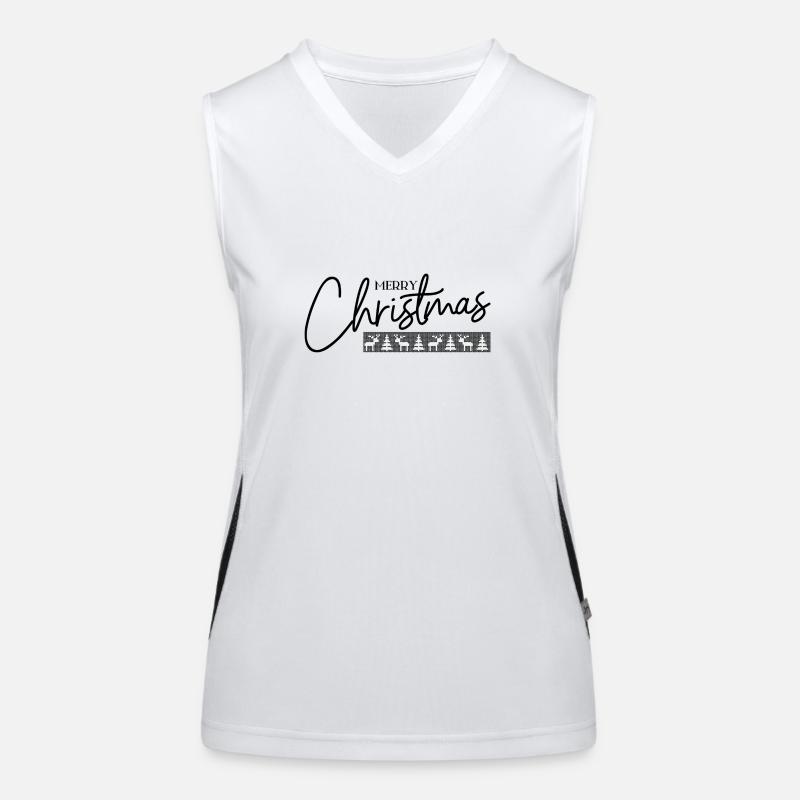 Frohe Weihnachten Funktionelles Kontrast-Tank Top für Frauen