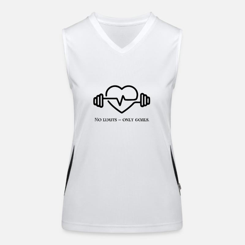 🚀 No Limits – Idée cadeau Only Goals Débardeur respirant contrasté Femme