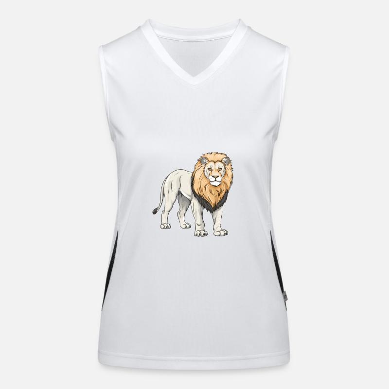 Löwe Tier Funktionelles Kontrast-Tank Top für Frauen