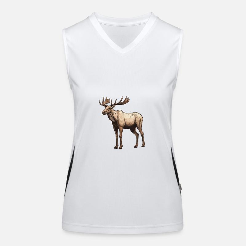 Elch Tier Funktionelles Kontrast-Tank Top für Frauen