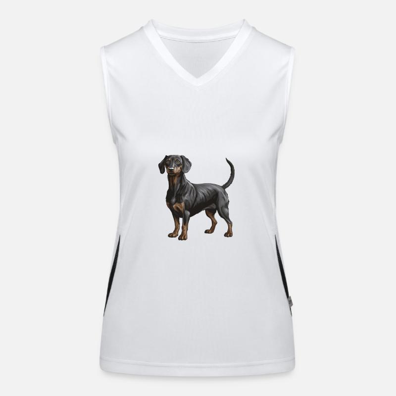 Dachshund Animal Dachshund Women's Functional Contrast Tank Top