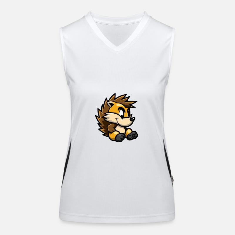 Hedgehog Comic Women's Functional Contrast Tank Top