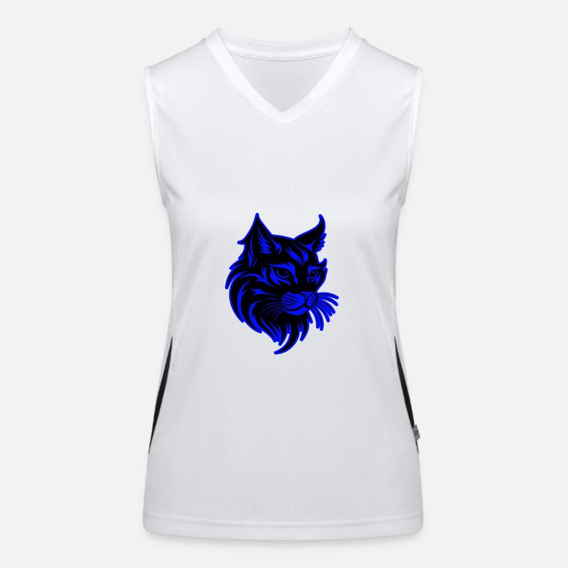 Katze Tier Porträt Funktionelles Kontrast-Tank Top für Frauen