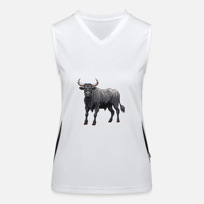 Bulle Tier Taurus Funktionelles Kontrast-Tank Top für Frauen