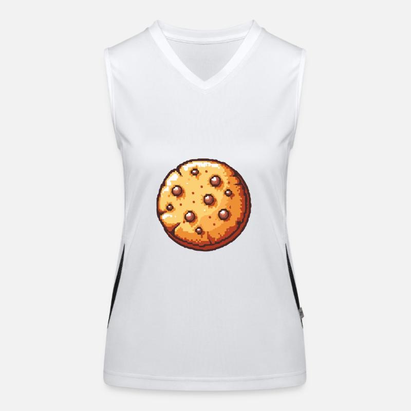 Icône du pixel des cookies Débardeur respirant contrasté Femme