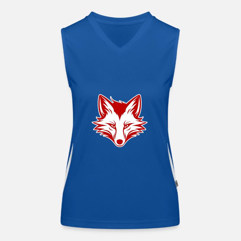 Fuchs Kopf Funktionelles Kontrast-Tank Top für Frauen