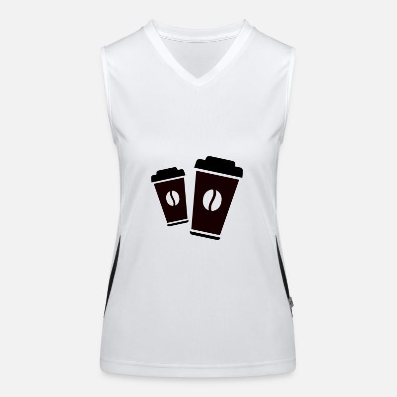 Café Kaffee To Go Débardeur respirant contrasté Femme