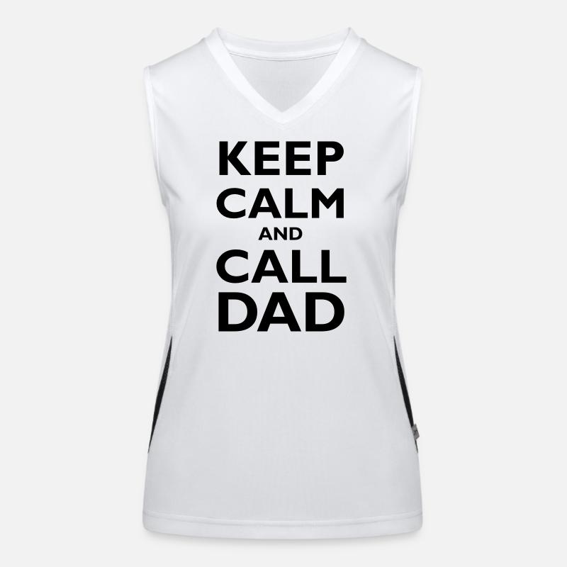 Keep Calm & Call Dad Débardeur respirant contrasté Femme