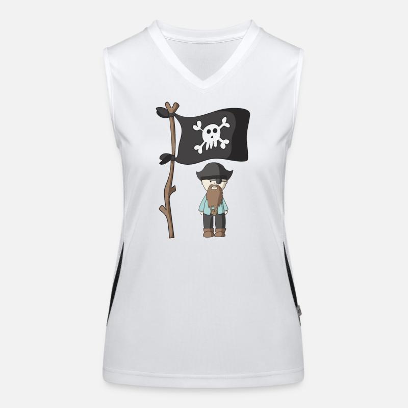 Pirat Funktionelles Kontrast-Tank Top für Frauen