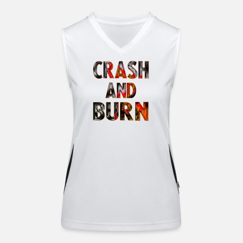 Crash And Burn Funktionelles Kontrast-Tank Top für Frauen