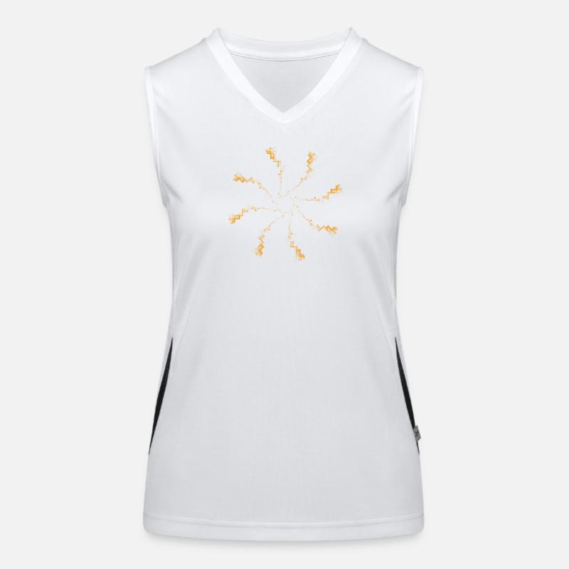 Firework pixel | gekreiseltes Windrad Funktionelles Kontrast-Tank Top für Frauen