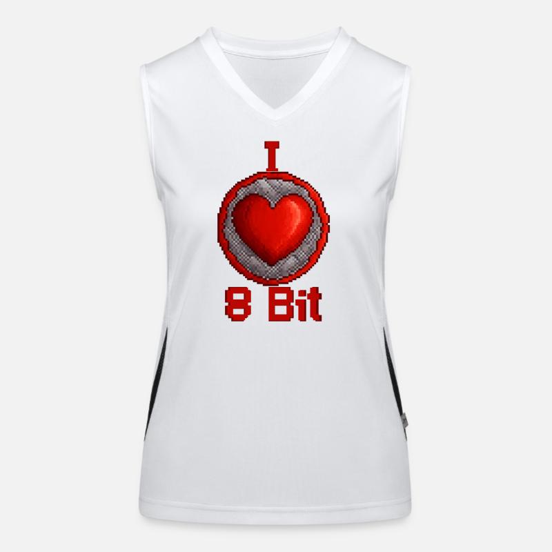 I love 8bit Funktionelles Kontrast-Tank Top für Frauen