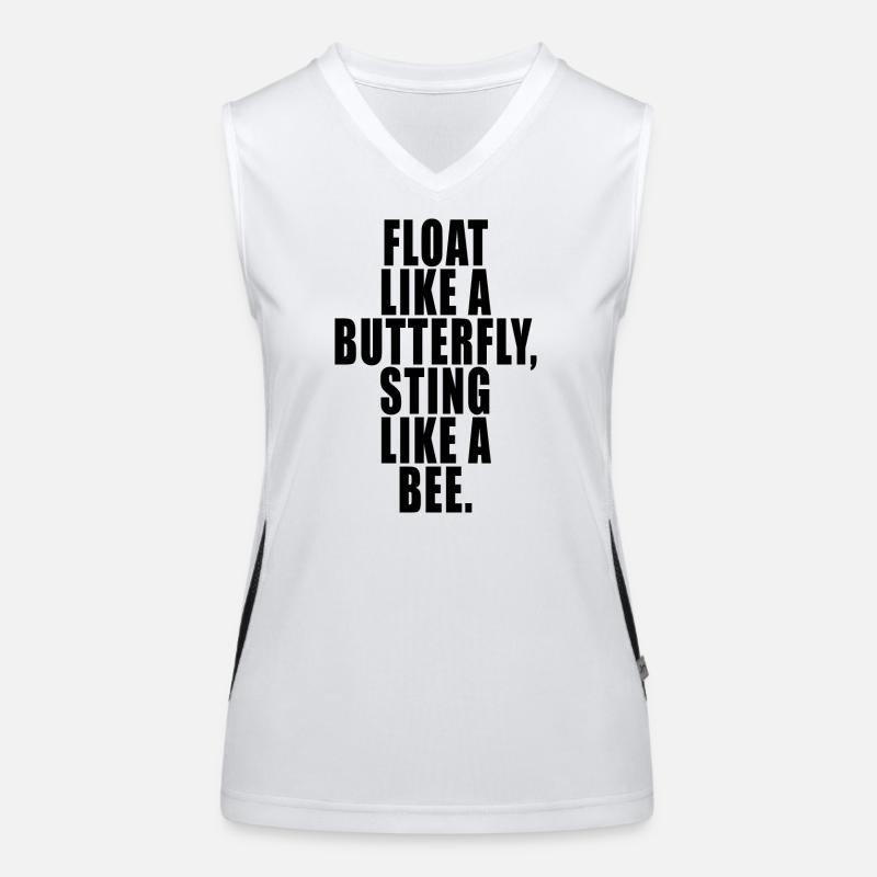 Float Like a Butterfly Sting Like a Bee Débardeur respirant contrasté Femme