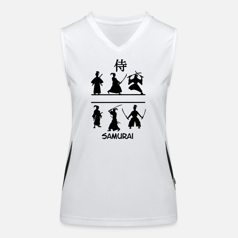 Samurai with swords Women's Functional Contrast Tank Top