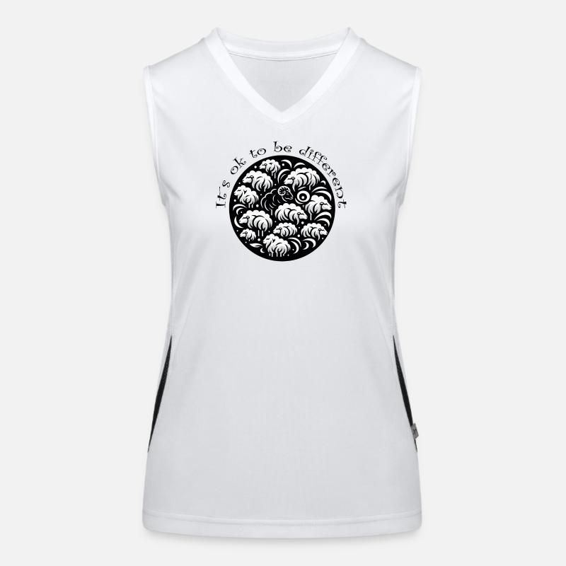 schwarzes Schaf Funktionelles Kontrast-Tank Top für Frauen