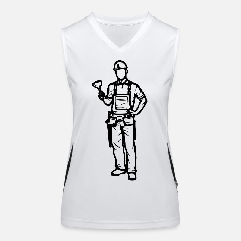 Klempner Junge Funktionelles Kontrast-Tank Top für Frauen