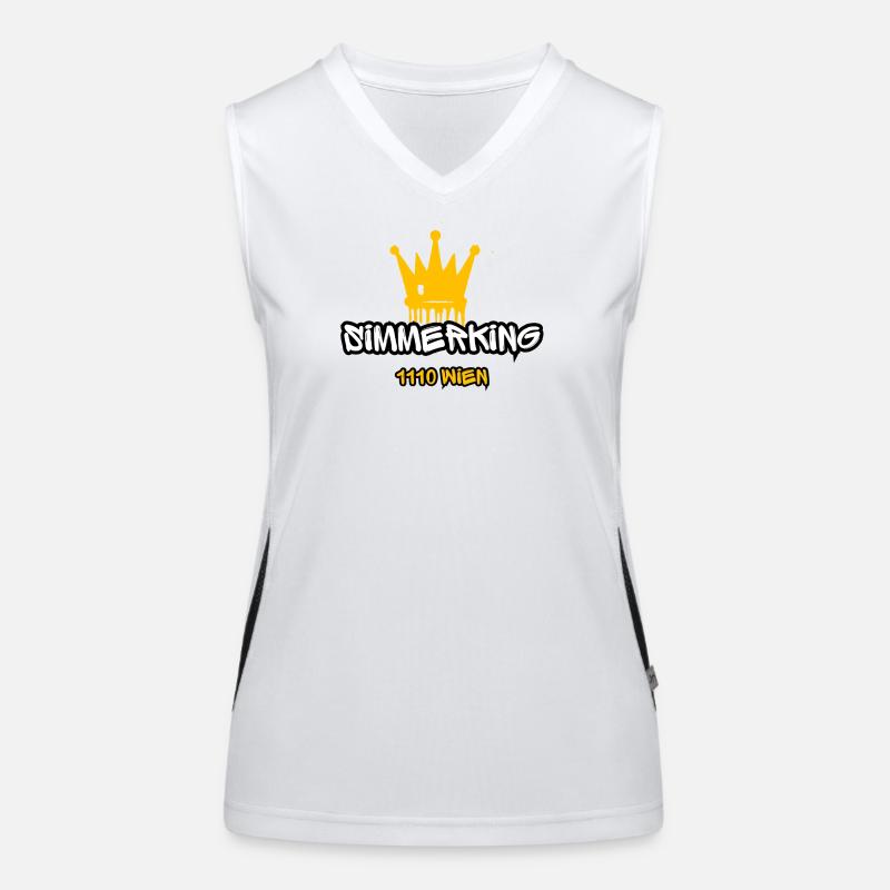 Simmeringer SIMMERKING! - Women's Functional Contrast Tank Top - white/black