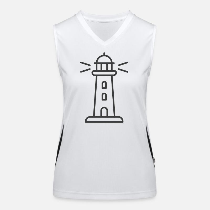 Conception de balise de phare pour vêtements nautiques Débardeur respirant contrasté Femme