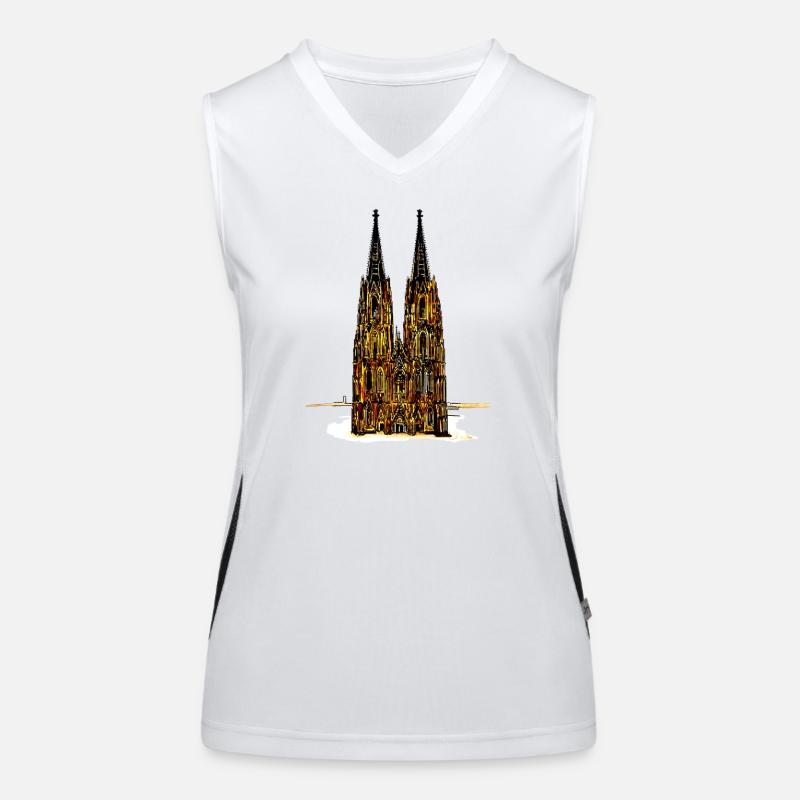 Kölner Dom Funktionelles Kontrast-Tank Top für Frauen