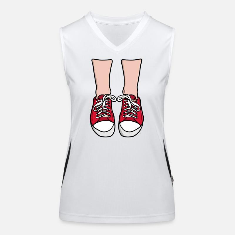 Illustration de pieds de baskets rouges Débardeur respirant contrasté Femme