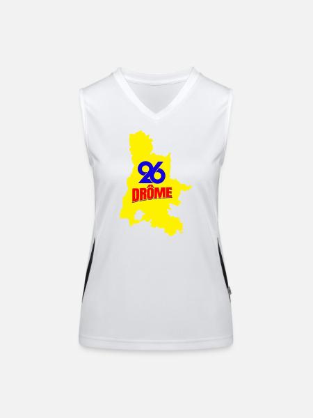 Drôme 26 - Funktionelles Kontrast-Tank Top für Frauen - Weiß/Schwarz - Vorne
