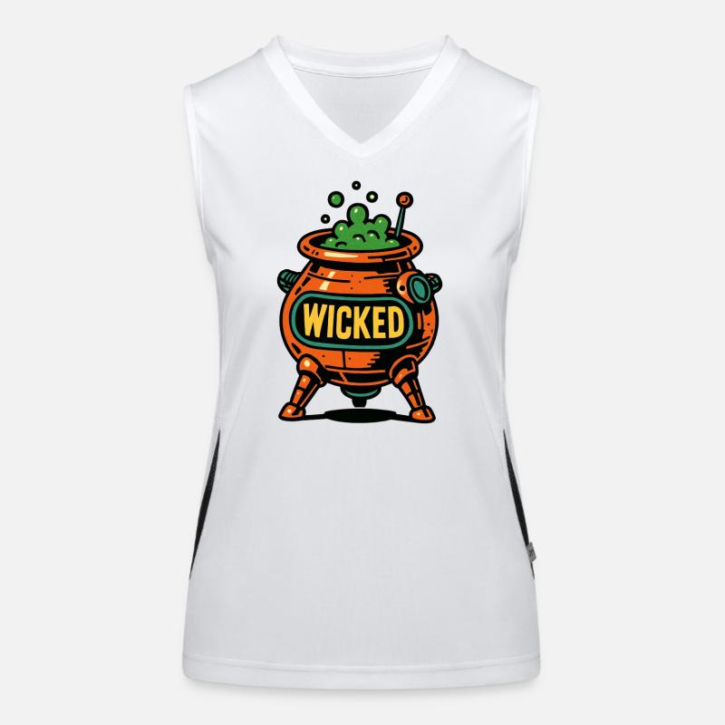 Halloween Hexentopf Funktionelles Kontrast-Tank Top für Frauen